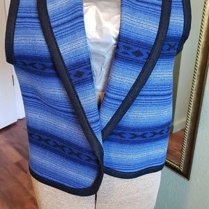 Blue Pendleton wool vest size med